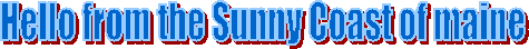 Hello from the Sunny Coast of maine
